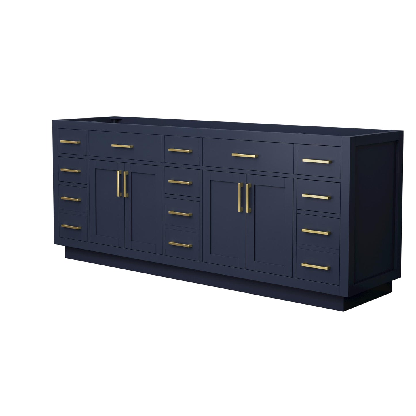 Beckett Double Bathroom Vanity with Toe Kick - 83W x 34.25H x 21.5D
