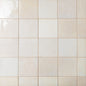 Cloé 5X5 Glossy Ceramic Tile in Creme