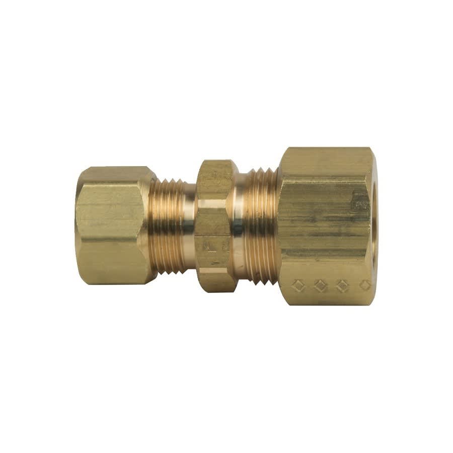 Union, 1/2 x 3/8 in, Comp, Brass, Rough Brass, Domestic