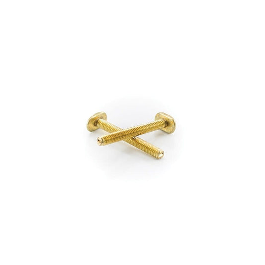 Closet Bolt, 1/4 x 2-1/4 in L Thread, Brass