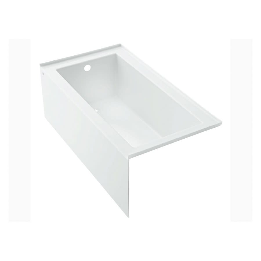 Wellbrook™ Alcove Tub, 60 x 30 x 19 in, Left Hand Drain, White