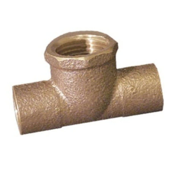 Tee, 3/4 in, C x C x FNPT, Copper