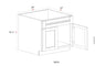 Sink Base - 30"W x 34- 1/2"H x 24"D