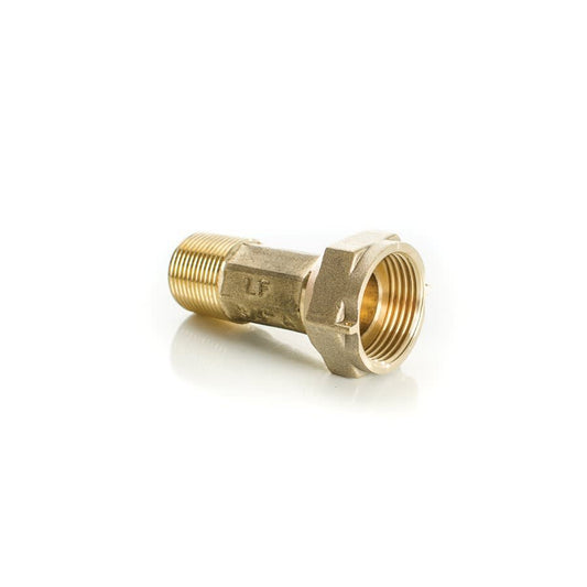 Water Meter Coupling With Washer, 3/4 in, Red Brass