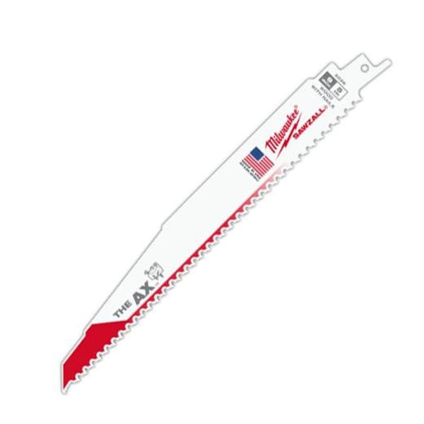 SAWZALL® The Ax™ Demolition Reciprocating Saw Blade, 9 in L, 5 tpi, 0.062 in THK, 25-Pack