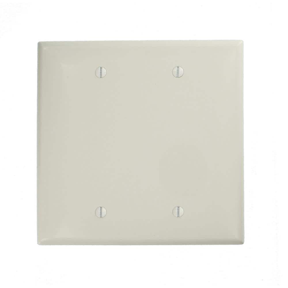 White 2-Gang Blank Plate Wall Plate (1-Pack)