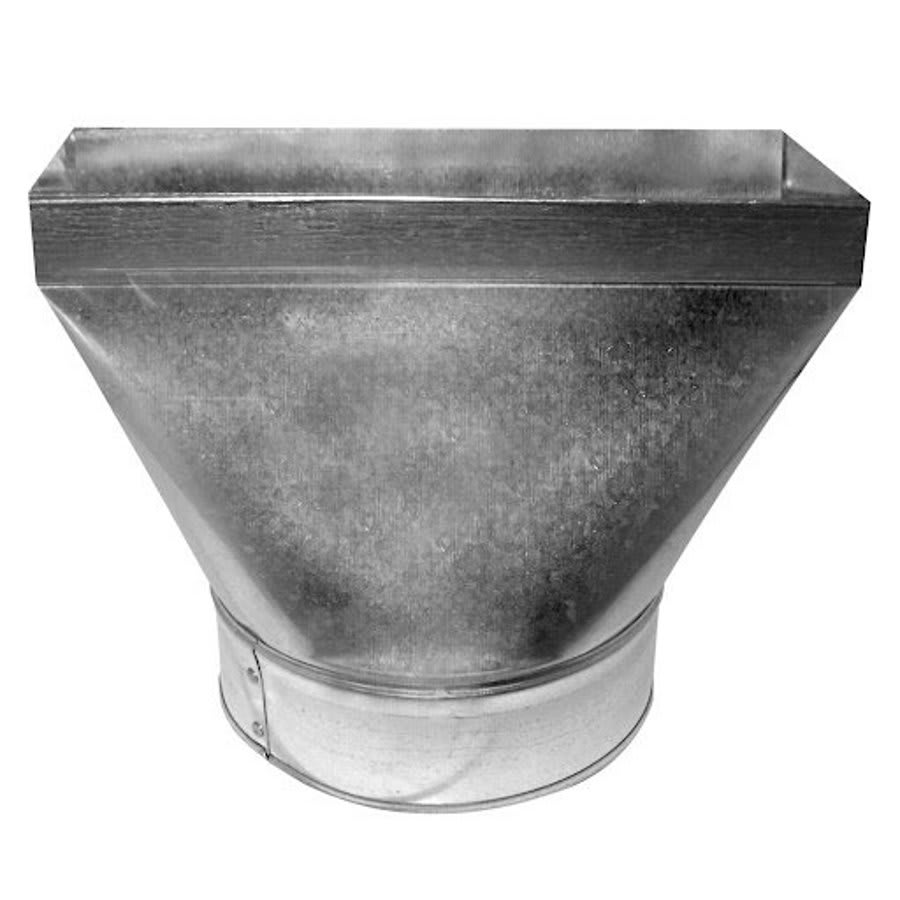 Fan Boot, 3-1/4 x 10 x 6 in, Un-Sealed, 28 ga