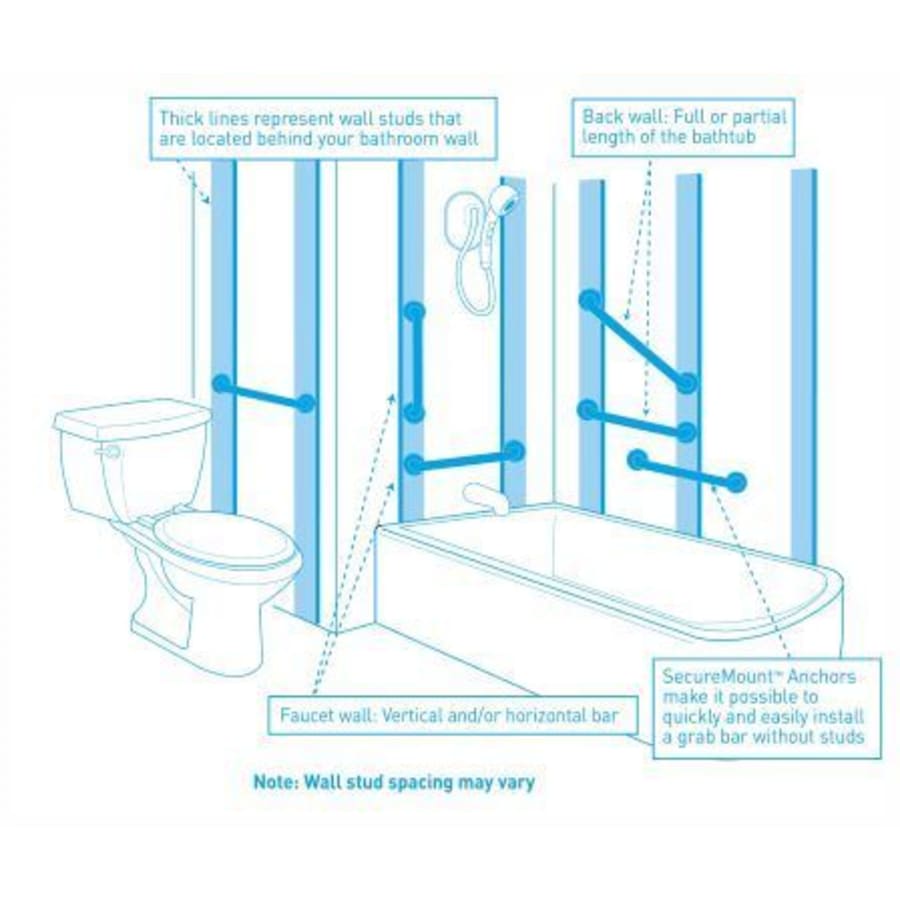 16" Shower Grab Bar