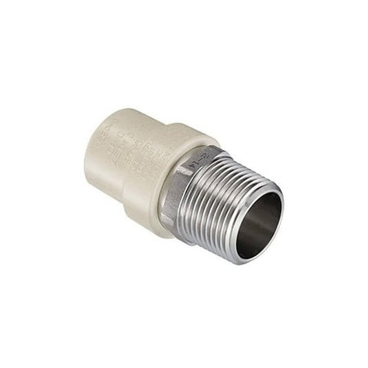 Male Adapter, 1/2 in, Socket x Stainless Steel MNPT, SCH 40/STD, CPVC
