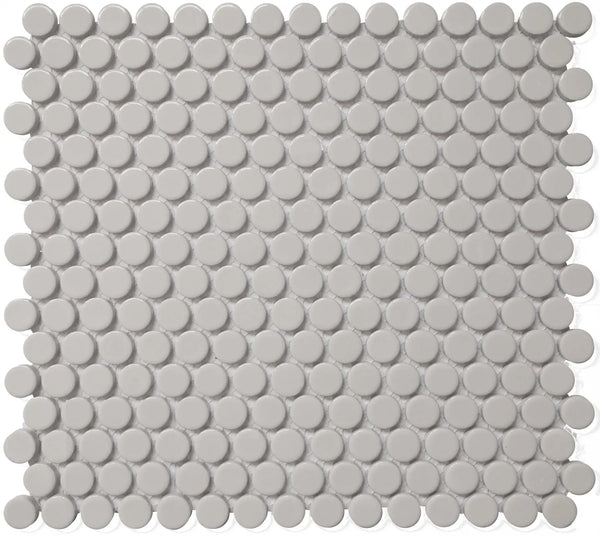 BG GRAY PENNY ROUND 12X12 MOS