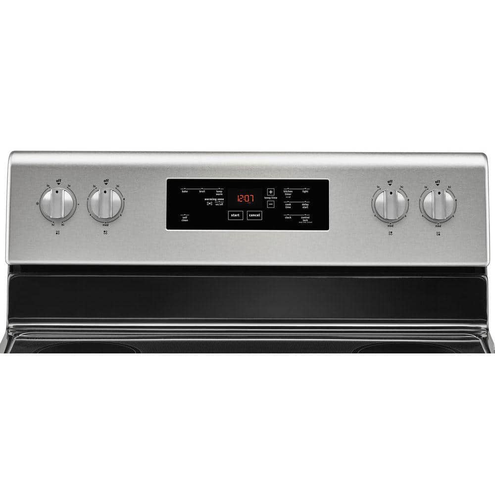 5.3 cu. ft. 5 Burner Element Electric Range with Shatter-Resistant Cooktop in Fingerprint Resistant Stainless Steel