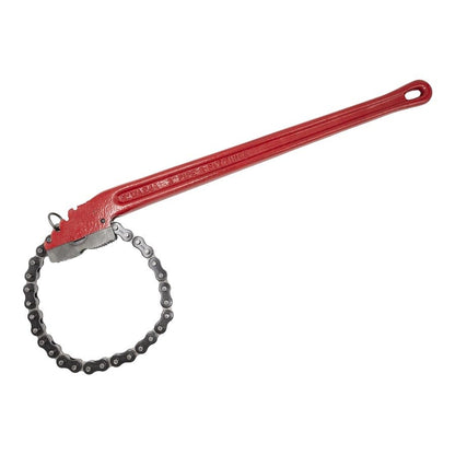 Chain Wrench, 1/4 to 3 in Pipe, 24 in OAL, Dual Reversible