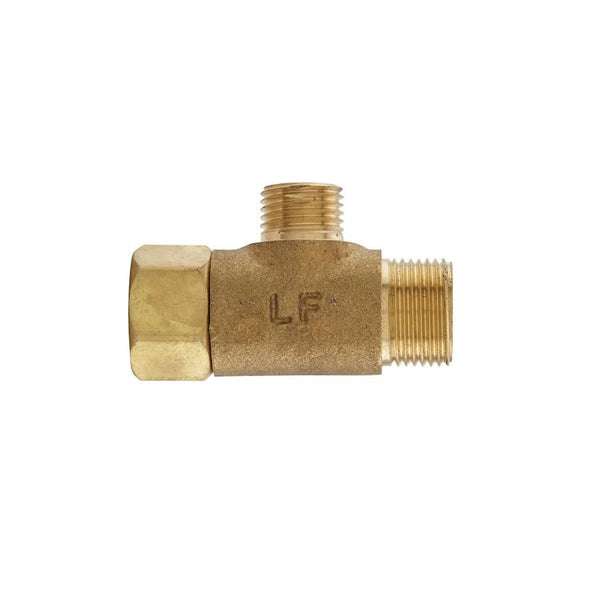 Lead Free Add-A-Tee Adapter, 3/8 x 1/4 in, Brass