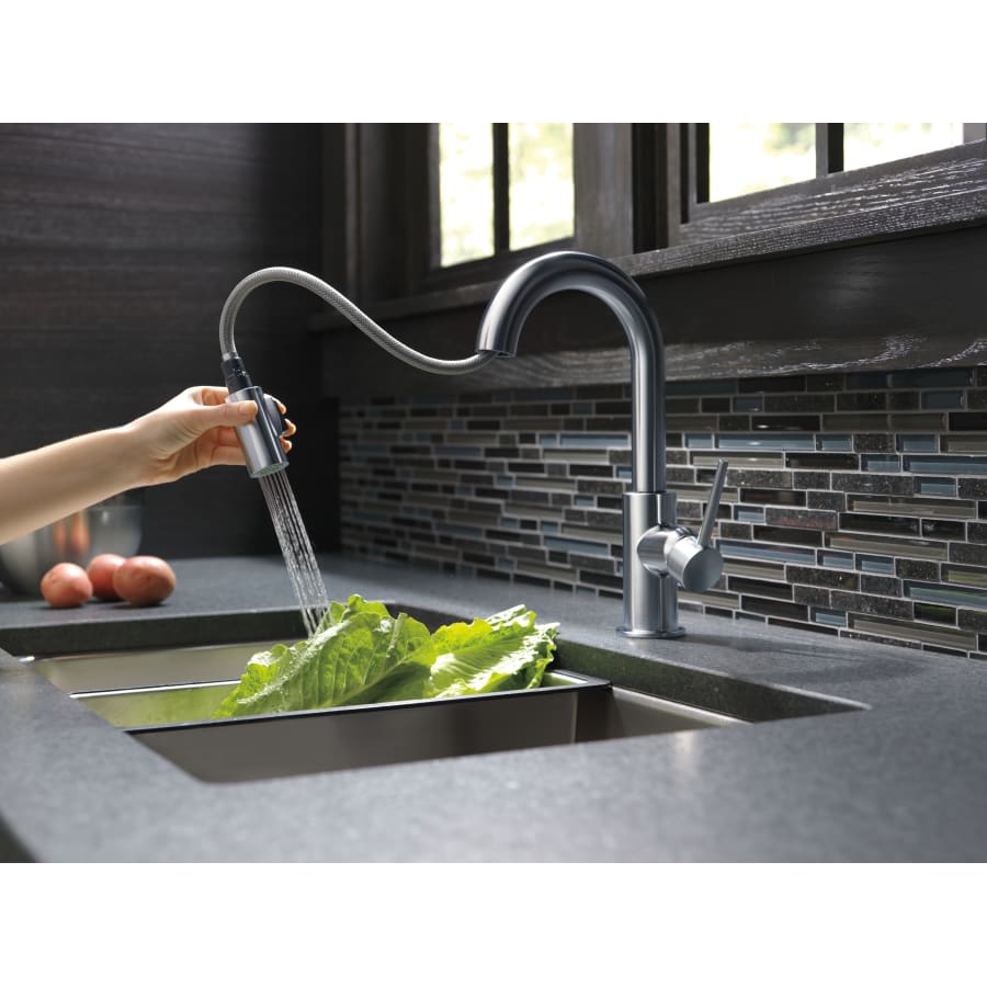 Trinsic 1.8 GPM Single Hole Pull-Down Bar/Prep Faucet with Magnetic Docking Spray Head