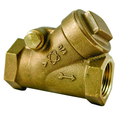 Swing Check Valve, 3/4 in, FNPT, Bronze