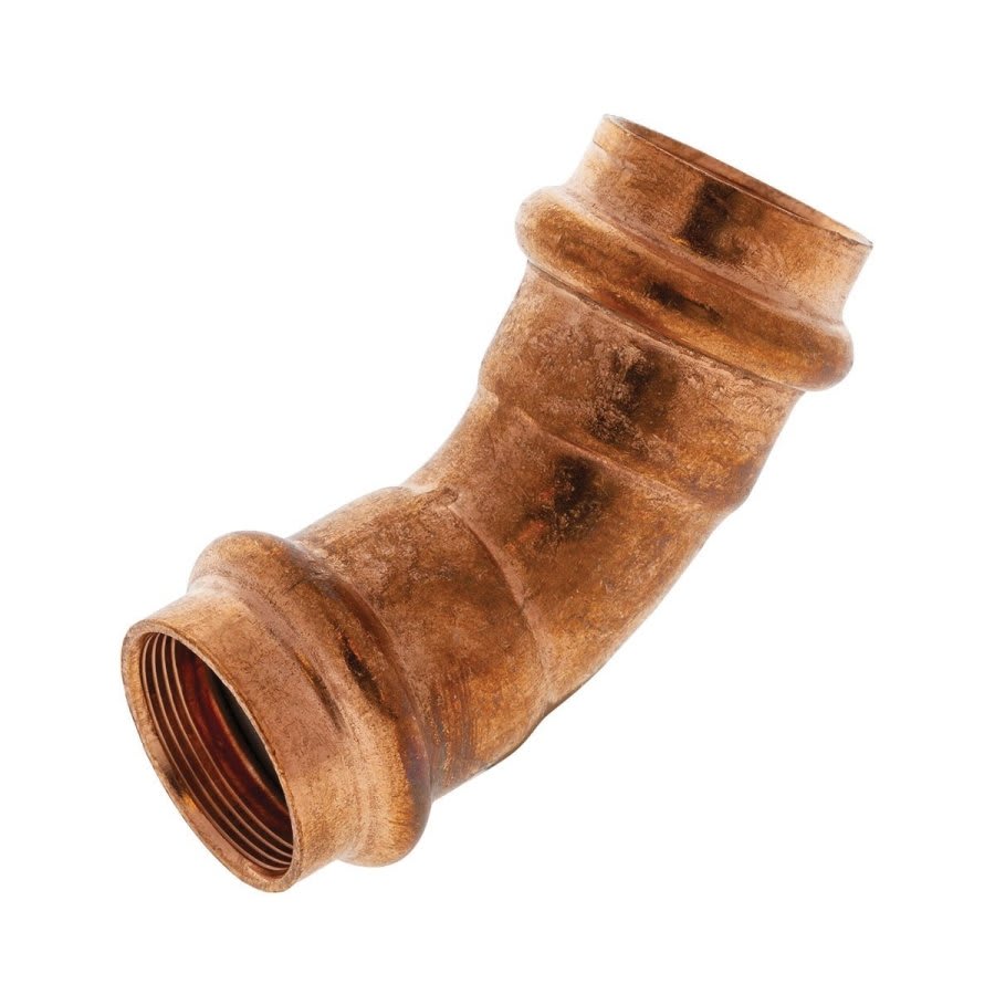 45 deg Elbow, 1-3/8 in, Press, Copper