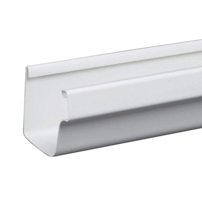 5 in. x 10 ft. White Vinyl K-Style Gutter