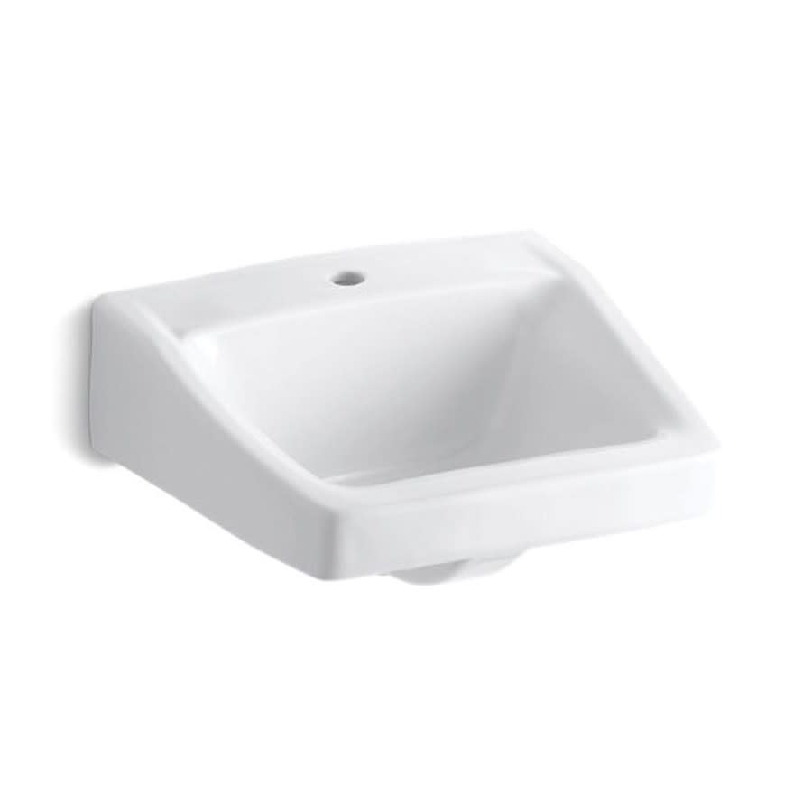 Chesapeake™ Wall Mount Lavatory Sink, ADA, 19-1/4 x 17-1/4 x 8-1/8 in, Vitreous China, White