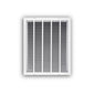 Stamped Fixed Hinge Face Return Filter Grille, 24 x 30 in, 1/2 in Spacing, 1 in Filter, Steel, White