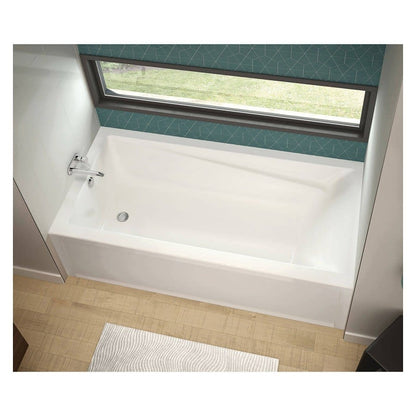 Exhibit Alcove Tub, 72 x 36 x 18 in, Left Hand Drain, White