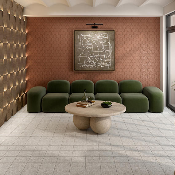 D_Segni Terrazzo White Square 8X8 Matte