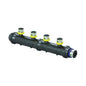 PureFlow® 6-Port Manifold, 1 x 1/2 in, Press PEX Mains, Poly