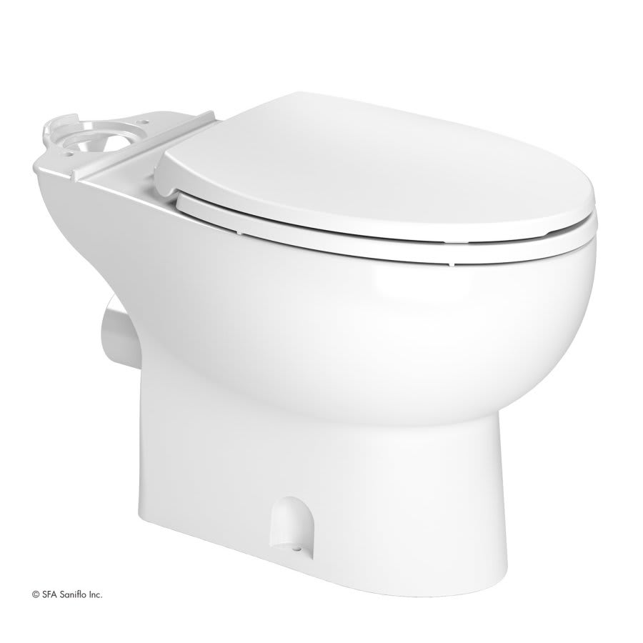 Toilet Bowl, Floor Mount, 12 in Rough, ADA, Elongated, White