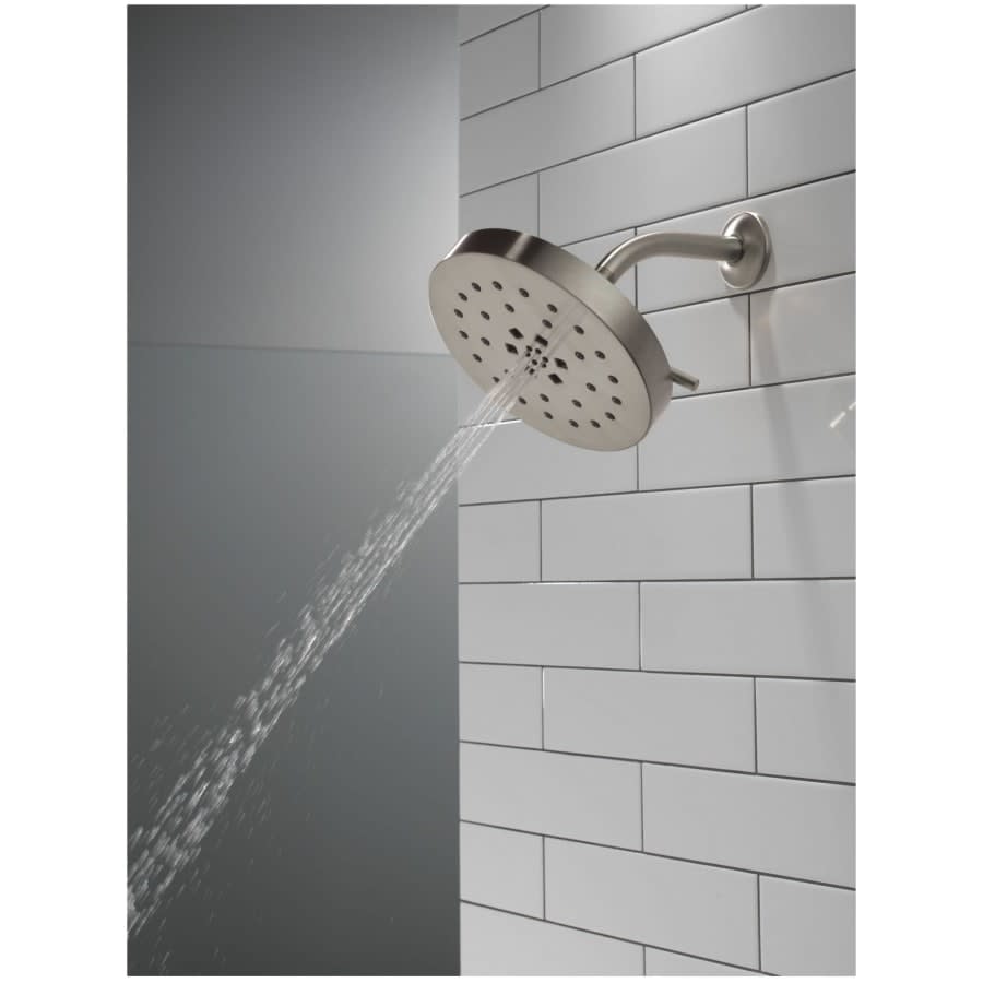 Universal Showering Components 1.75 GPM Multi Function Rain Shower Head with Touch-Clean and H2Okinetic Technology