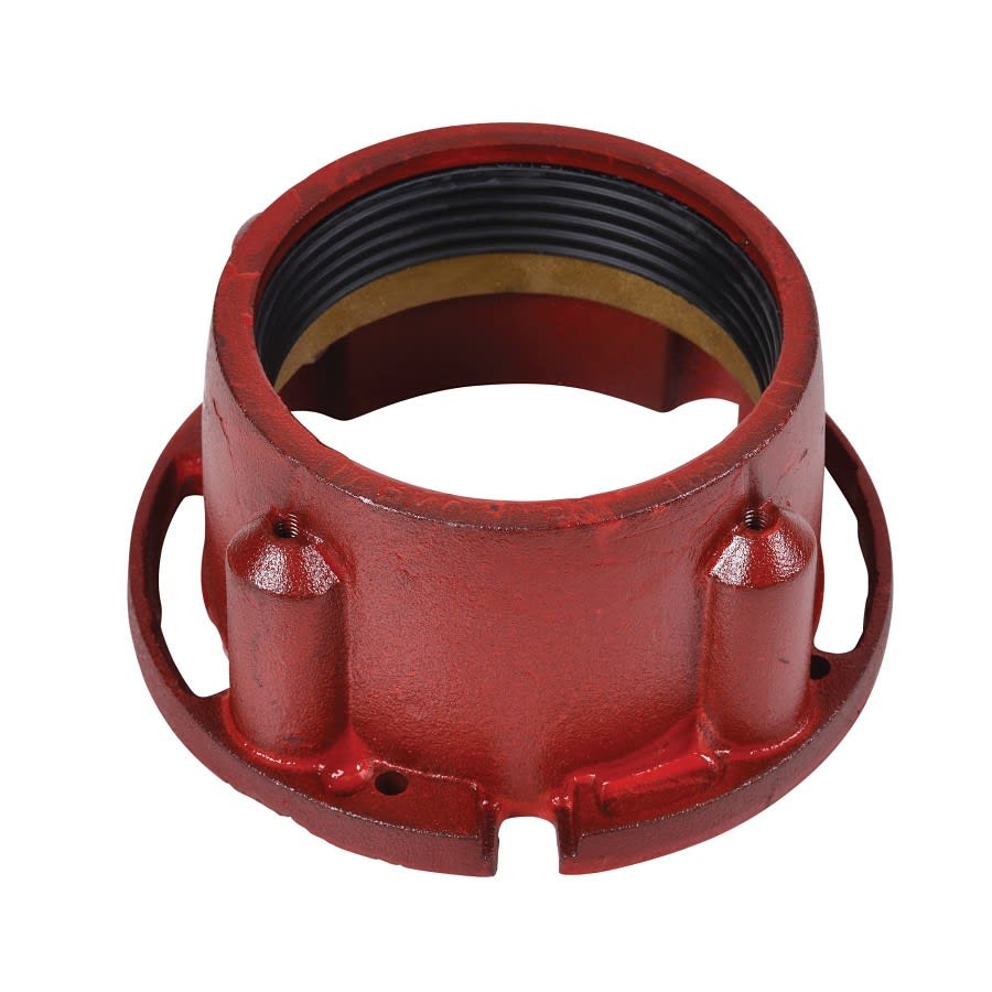 Closet Flange, 4 in, No Caulk, 6-11/16 in OD, Cast Iron, Red