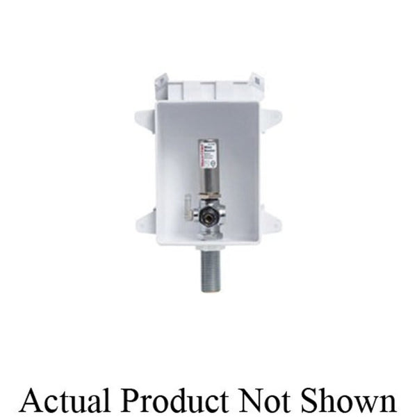 OxBox™ Fire-Rated Ice Maker Outlet Box With Arrester, 1/2 in, Viega® PureFlow® PEX x 3/4 in, Male Hose Thread Outlet, ABS
