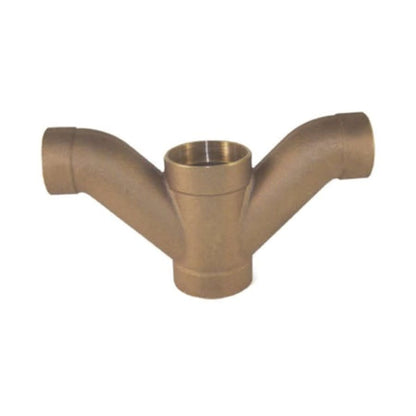 DWV Double Combination Wye and 45 deg Elbow, 2 in, C, Copper