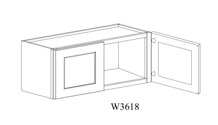 Wall Cabinet - 36"W x 18"H x 12"D