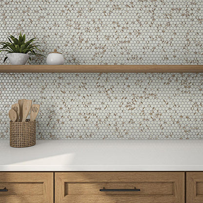 Uptown Glass Posh Sparkler Hexagon 1X1 Matte