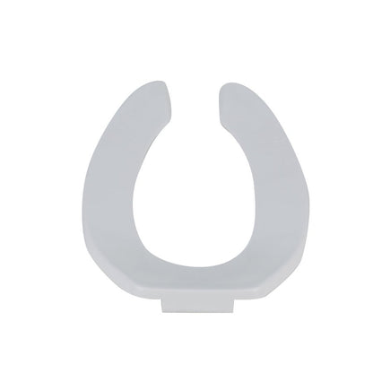 Toilet Seat, Elongated Bowl, Open Front, Less Cover, Plastic, White