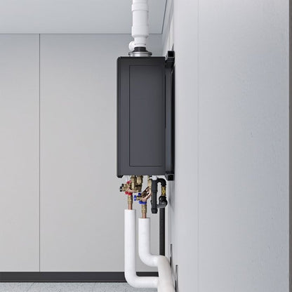 In-Line Tankless Rack, Wall Mount, 2 Units, Outdoor, 398 Kbtu/hr, Natural Gas