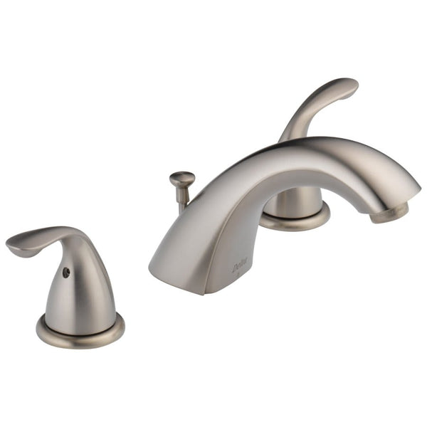 Classic Widespread Lavatory Faucet, ADA, 2 Handle, 3-Hole, 1.2 gpm, Stainless