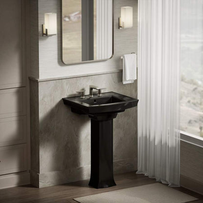 Archer 24" Pedestal Bathroom Sink with 3 Holes Drilled and Overflow