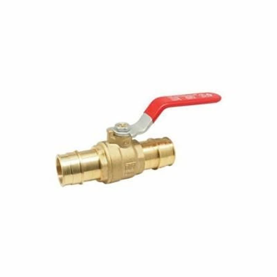 1-Piece Ball Valve, 1-1/4 in, Expansion PEX, Standard Port, Plated Brass Ball, Brass