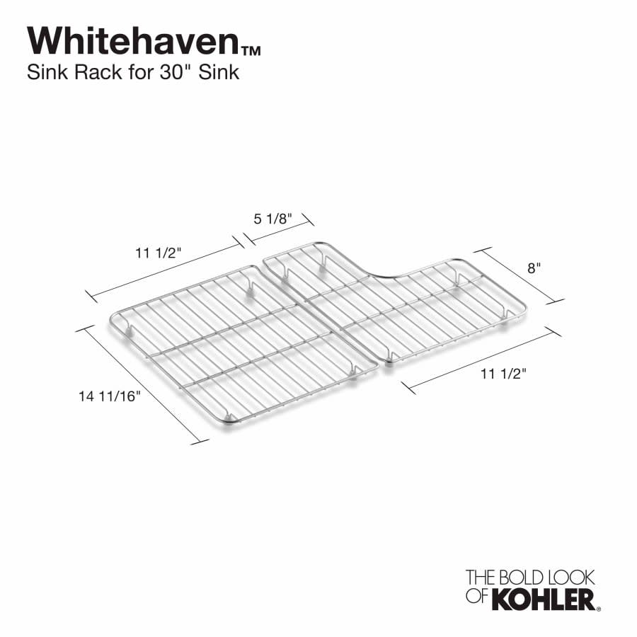 14-11/16" Whitehaven Stainless Steel Right and Left Bottom Sink Racks