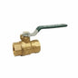 2-Piece Ball Valve, 2-1/2 in, FNPT, Full Port, Plated Brass Ball, Brass