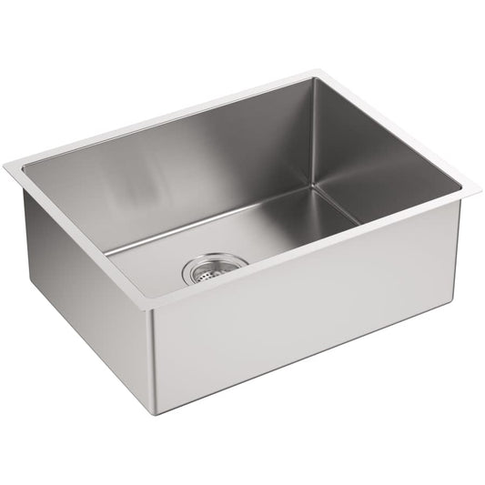 Strive 24" Single Basin Undermount 16-Gauge Stainless Steel Kitchen Sink with SilentShield