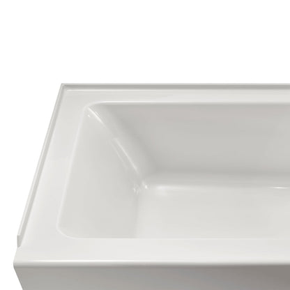 Studio 60" Soaking Bathtub for Three Wall Alcove Installation with Left Drain