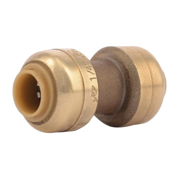 Coupling, 1/4 in, Push, Brass