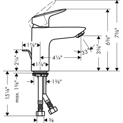 Logis 1.2 GPM Single Hole Bathroom Faucet with EcoRight and ComfortZone Technologies - Drain Assembly Included