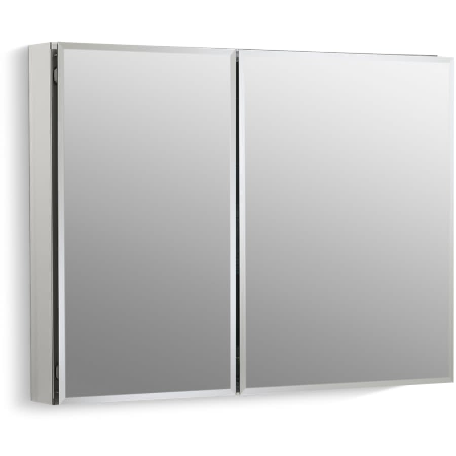 35" x 26" Double Door Reversible Hinge Frameless Mirrored Medicine Cabinet