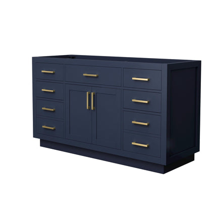 Beckett Single Bathroom Vanity with Toe Kick - 59W x 34.25H x 21.5D