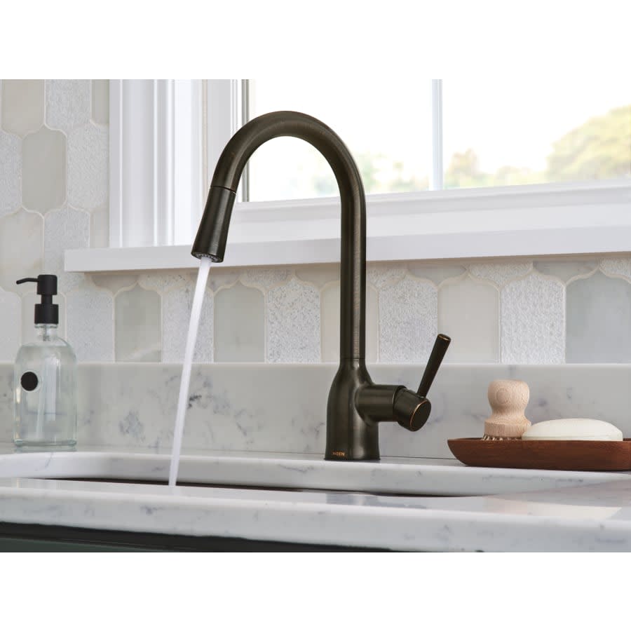 Adler 1.5 GPM Single Hole Pull Down Kitchen Faucet