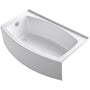 Expanse Bath Tub 60" x 30" - 36" Acrylic Soaking for Three Wall Alcove Installations with Integral Curved Apron and Left Drain