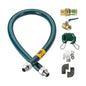 Gas Flex with Ball Valve, 3/4 in ID, 3/4 in, MNPT, 48 in L