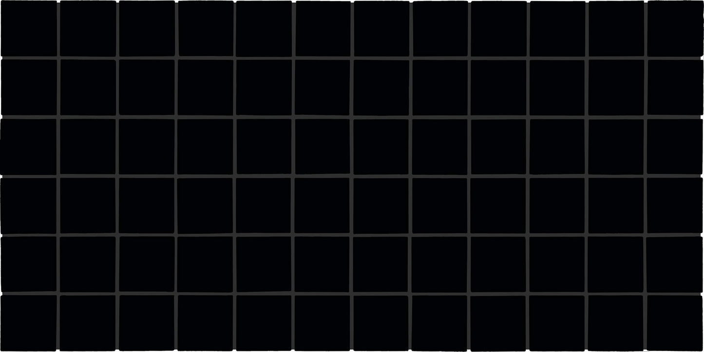 Unglazed Mosaics Black Hexagon 2X2 Matte